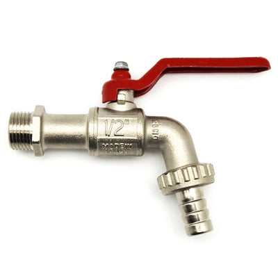 RUBINETTO A SFERA CON PORTAGOMMA CON LEVA ROSSA 3/4