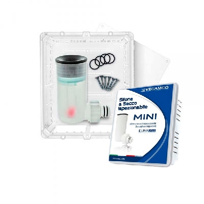 KIT SIFONE A SECCO CON SCARICO ORIZZONTALE MINI