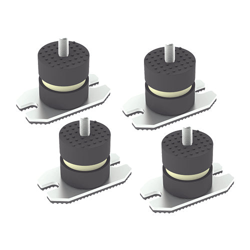 4 PZ ANTIVIBRANTI A PAVIMENTO CON PIASTRA