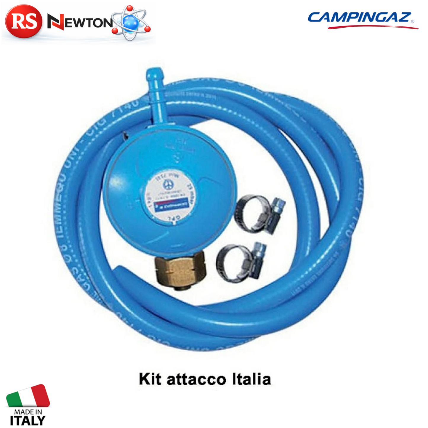 Kit Regolatore Tubo Per BBQ a Gas CAMPINGAZ Fascette BBQ Set Attacco Italia G.F