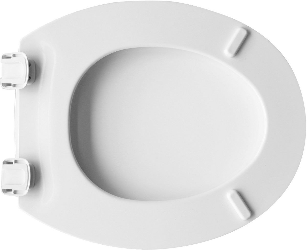 Sedile Wc Universale Legno MDF Cerniere PVC Regolabili Copriwater Bianco D.X