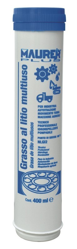 Grasso Al Litio NLGI 2 Multiuso Cartuccia 400ml Alta Resistenza Acqua PRO VBS