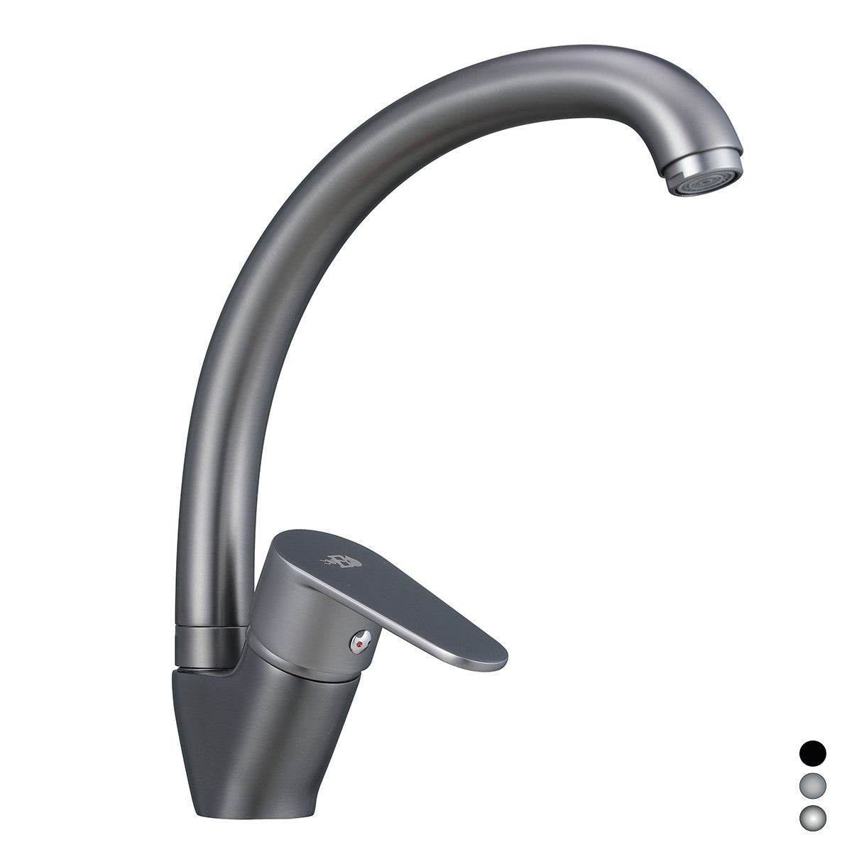 Rubinetto Miscelatore Lavello Cucina Moderno Canna Alta Cromato Nero Nichel D.X