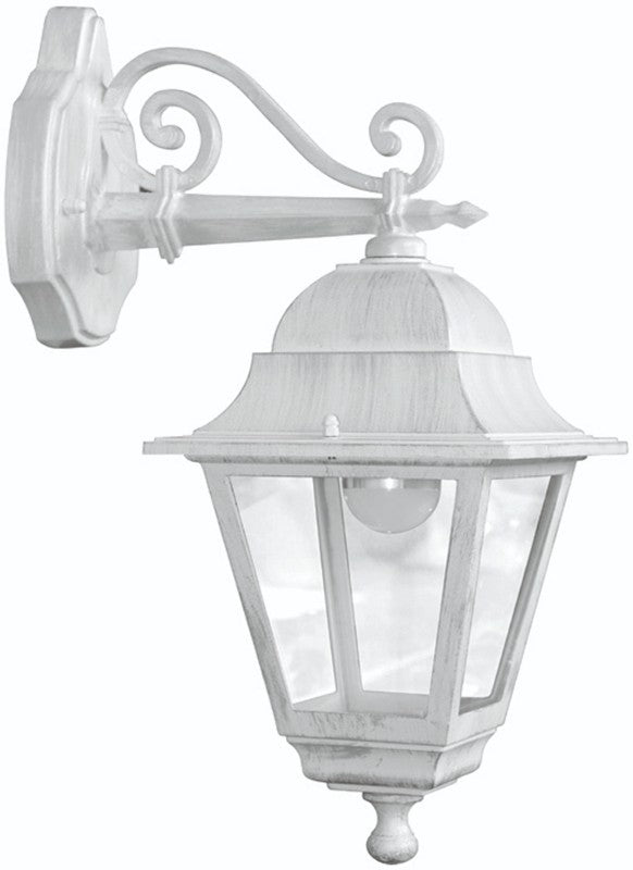 Lanterna Esterno Vintage Retro Lampada in Alluminio Bianco Giardino Parete VBS