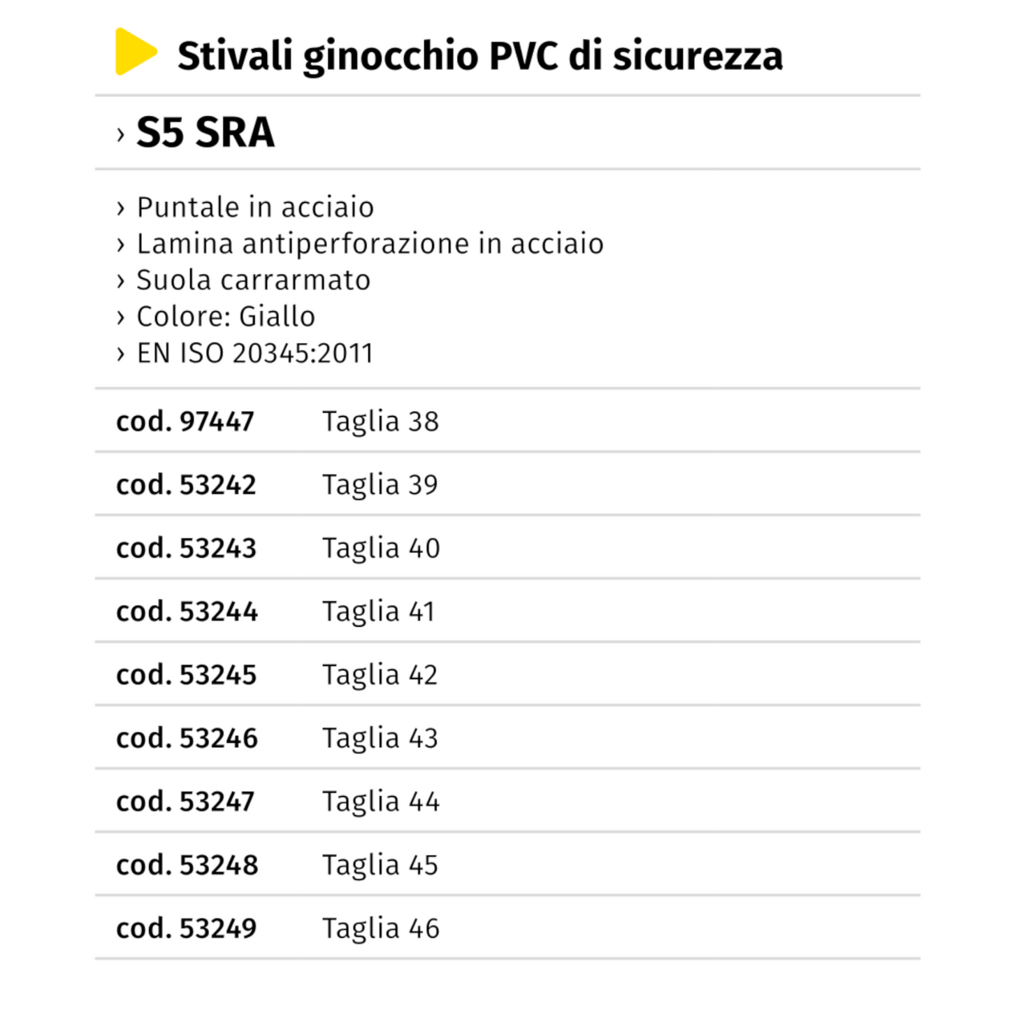 Stivali Antinfortunistici Alto Uomo S5 SRC PVC Puntale Acciaio Impermeabili VBS