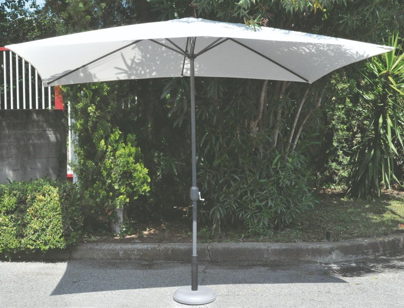 Ombrellone Giardino Patio Rettangolare 2x3 M Palo Ø38 Manovella Beige 180g VBS