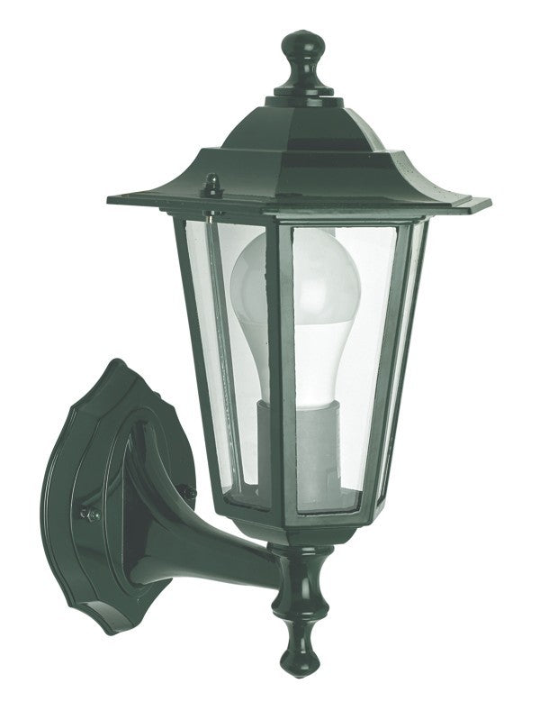 Lanterna Esterno Alta Nero Verde Vintage Lampada Alluminio Giardino Parete VBS