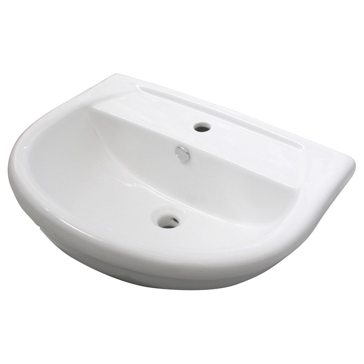 Lavabo Bagno LINPHA Kaila 56 65 cm Ceramica Monoforo Sospeso Senza Colonna D.X