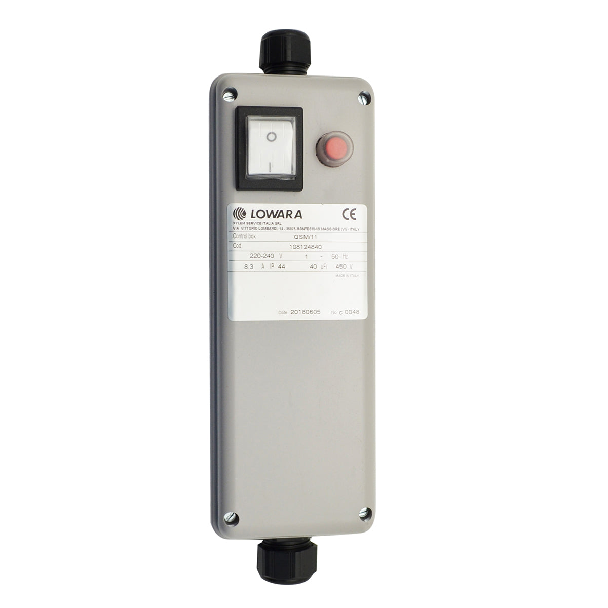 QUADRO ELETTRICO MONOFASE PER POMPA SOMMERSA LOWARA DA 4" 0.75 kW