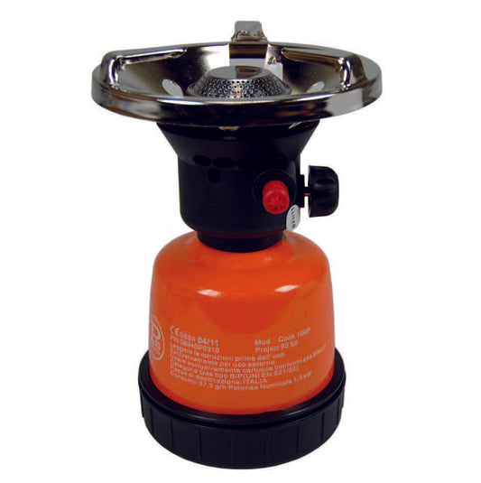 FORNELLINO GAS CAMPING IN METALLO ACCENSIONE PIEZO ELETTRICA