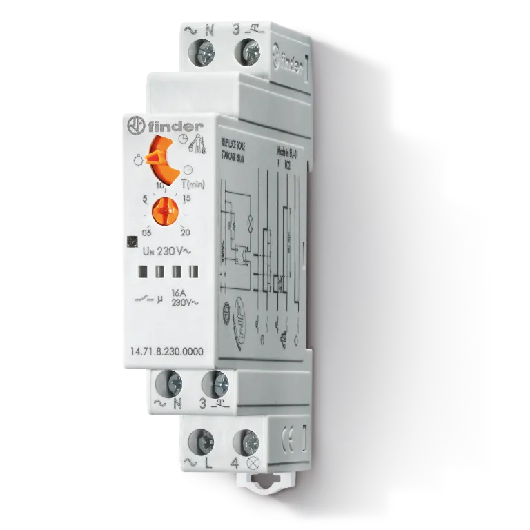 FINDER S.P.A. - FIN147182300000 LUCE SCALA DIN 17.5MM 1NO 20MIN-PULIZIAS