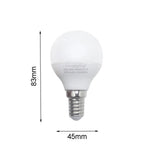 Lampadina a Led E14 6w miniglobo  220v passo attacco piccolo 4200 k