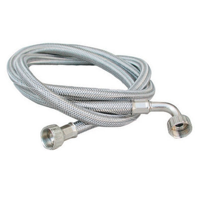 TUBO CARICO LAVATRICE INOX CON CURVA 2 METRI