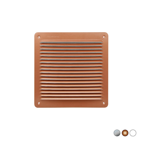 GRIGLIA DA SOVRAPPORRE IN METALLO CON RETE L. 228 X H. 228 MM  RAMATO