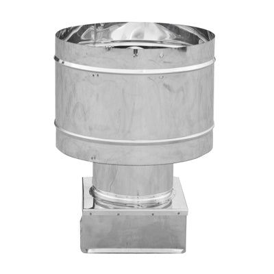 FUMAIOLO 4 VENTI BASE QUADRA ACCIAIO INOX mm 320x320