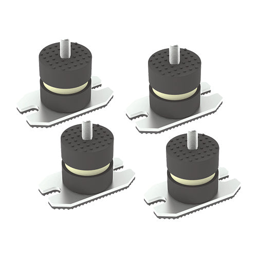 4 PZ ANTIVIBRANTI A PAVIMENTO CON PIASTRA