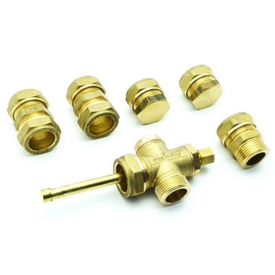 KIT RACCORDI PER IMPIANTI A CIRCUITO FORZATO 2 COLLETTORI