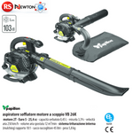 ASPIRATORE SOFFIATORE A SCOPPIO Motore 2 Tempi 25,4 cc 1hp Con Sacco 45lt VBS
