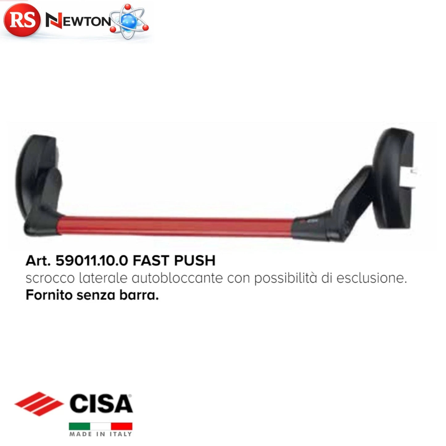 Maniglione Antipanico CISA Barra Rossa FAST Push Touch Porte Sicurezza 120cm G.F