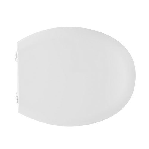 Sedile WC Universale BEMIS CeM in Legno Cerniere Regolabili Bianco Champagne D.X