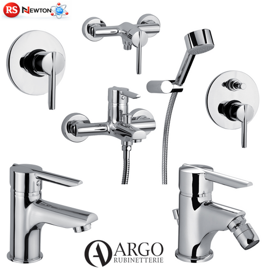 Rubinetto Bagno Miscelatore Lavabo Bidet Vasca Moderno Deviatore Doccia ARGO D.X