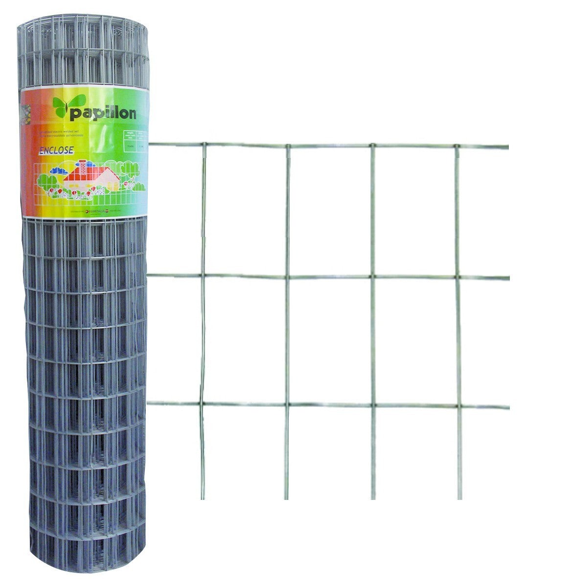 Rete Elettrosaldata Zincata 25 M Recinzione Maglia 50x75 Filo 1,8 mm H80-200 VBS