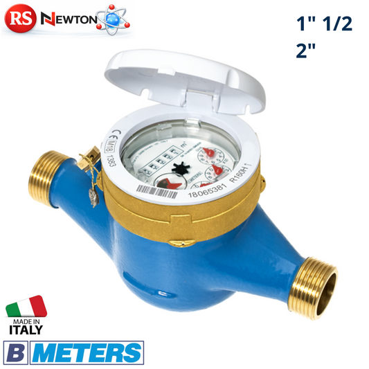 Contatore Acqua Professionale Getto Multiplo 1”1/2 2” Bagnato Ottone Complet D.X