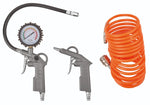 Kit Set Accessori per Compressore Aria Compressa 3pz Tubo Pistola Gonfiaggio VBS