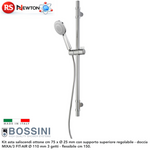 Asta Saliscendi Doccia Completo BOSSINI Regolabile in Ottone Cromato 3 Getti D.X