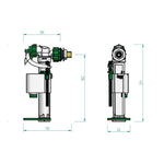 Rubinetto Galleggiante VEGA IKARO Laterale WC Universale 3/8 Silenzioso 180° D.X