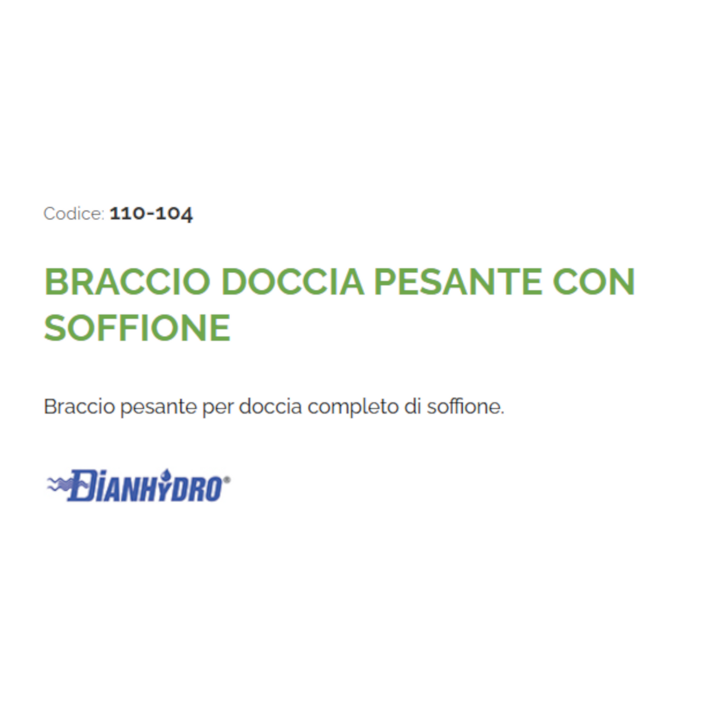 Braccio Doccia Pesante con Soffione Cromato Completo Universale Bagno Modern D.X