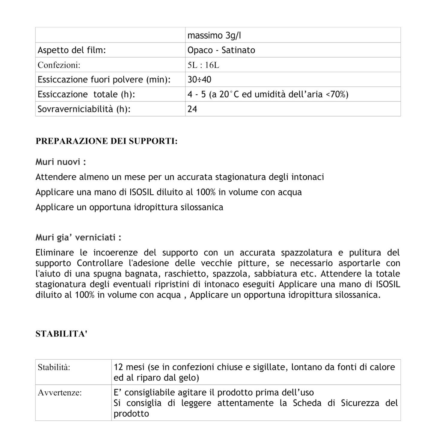 Primer Silossanico Fissativo Traspirante Interni Esterni Protezione Muri I.D