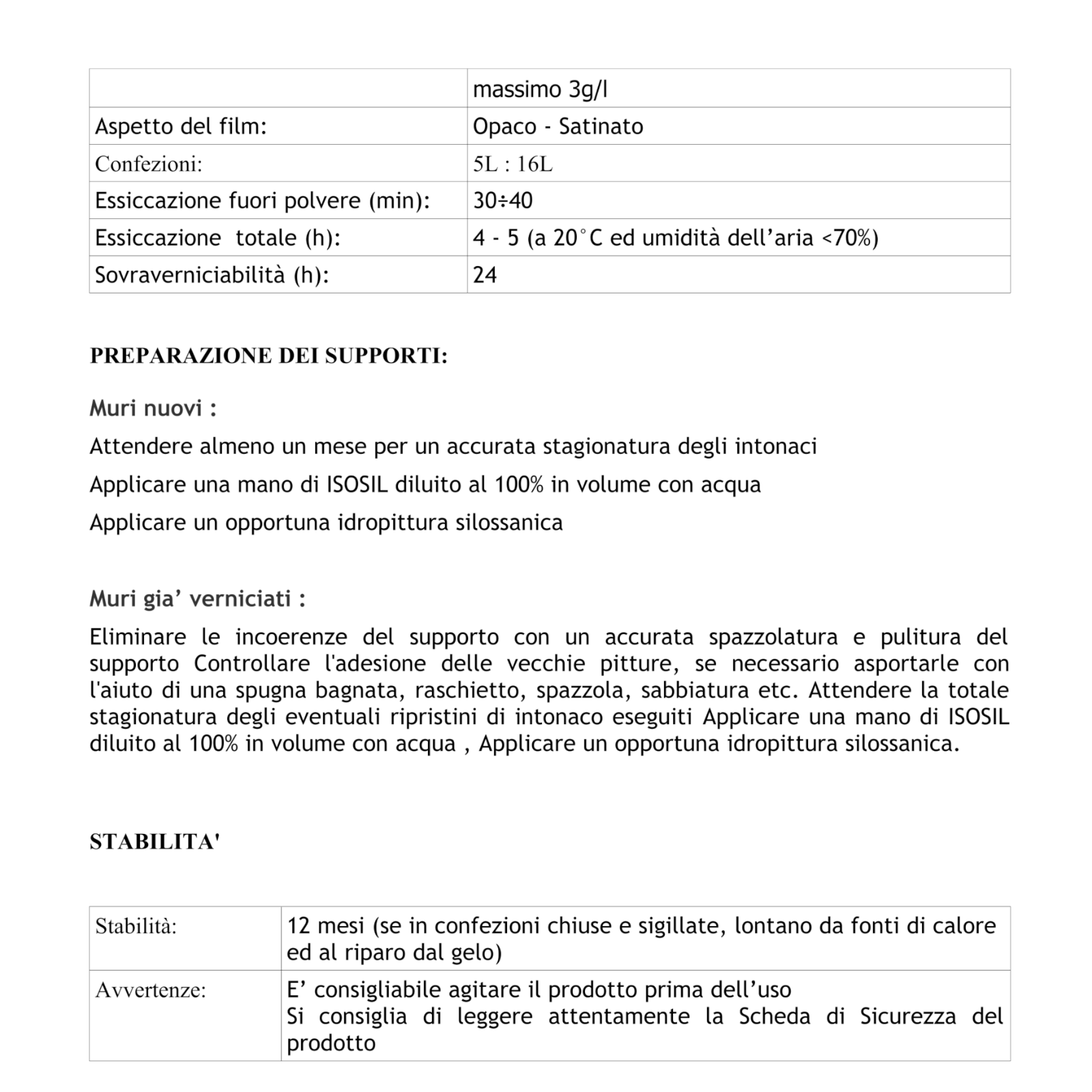 Primer Silossanico Fissativo Traspirante Interni Esterni Protezione Muri I.D