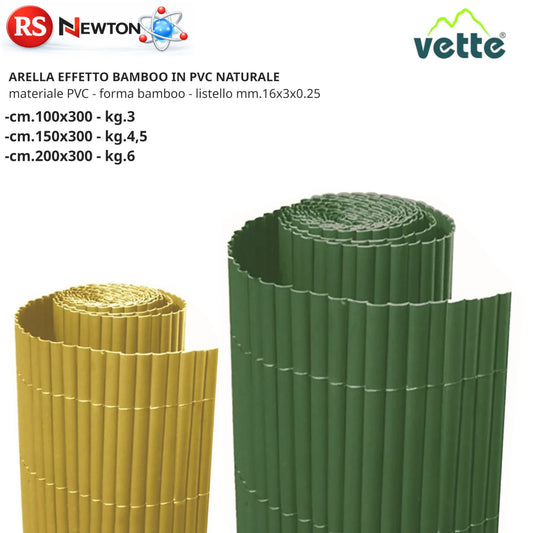 Arella Ombreggiante Effetto Bambu in PVC Canniccio Arelle Canne Frangivista G.F