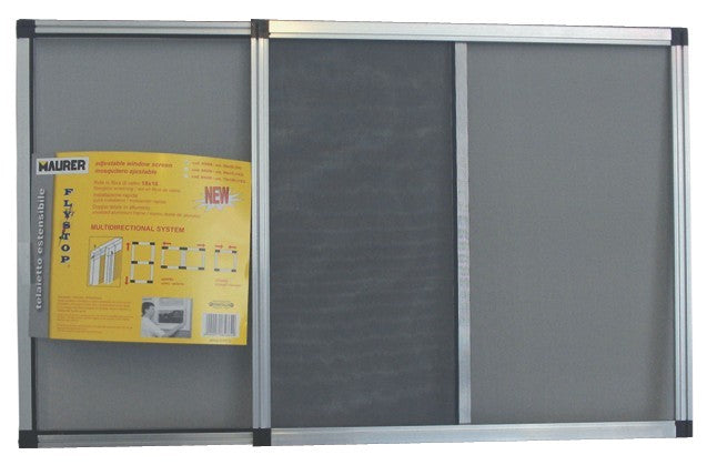 Zanzariera Finestra Estensibile 50x75/142 Telaietto Alluminio Rete Fibra VBS