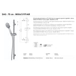 Asta Saliscendi Doccia Completo BOSSINI Regolabile in Ottone Cromato 3 Getti D.X