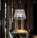 Lampadario Sospeso E27 Metallo Cavo Regolabile Bianco Bar Ristorante Hotel V.L