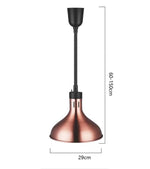 Lampada Riscaldante Cucina E27 Cavo Spirale Regolabile Bronzo Argento Rame V.L