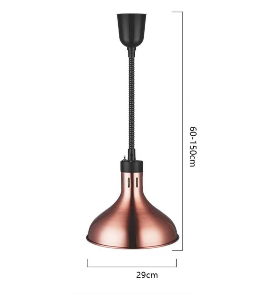 Lampada Riscaldante Cucina E27 Cavo Spirale Regolabile Bronzo Argento Rame V.L