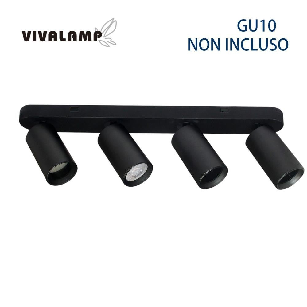 Portafaretto GU10 Applique Soffitto Parete Faretti a Incasso Bianco Nero LED V.L