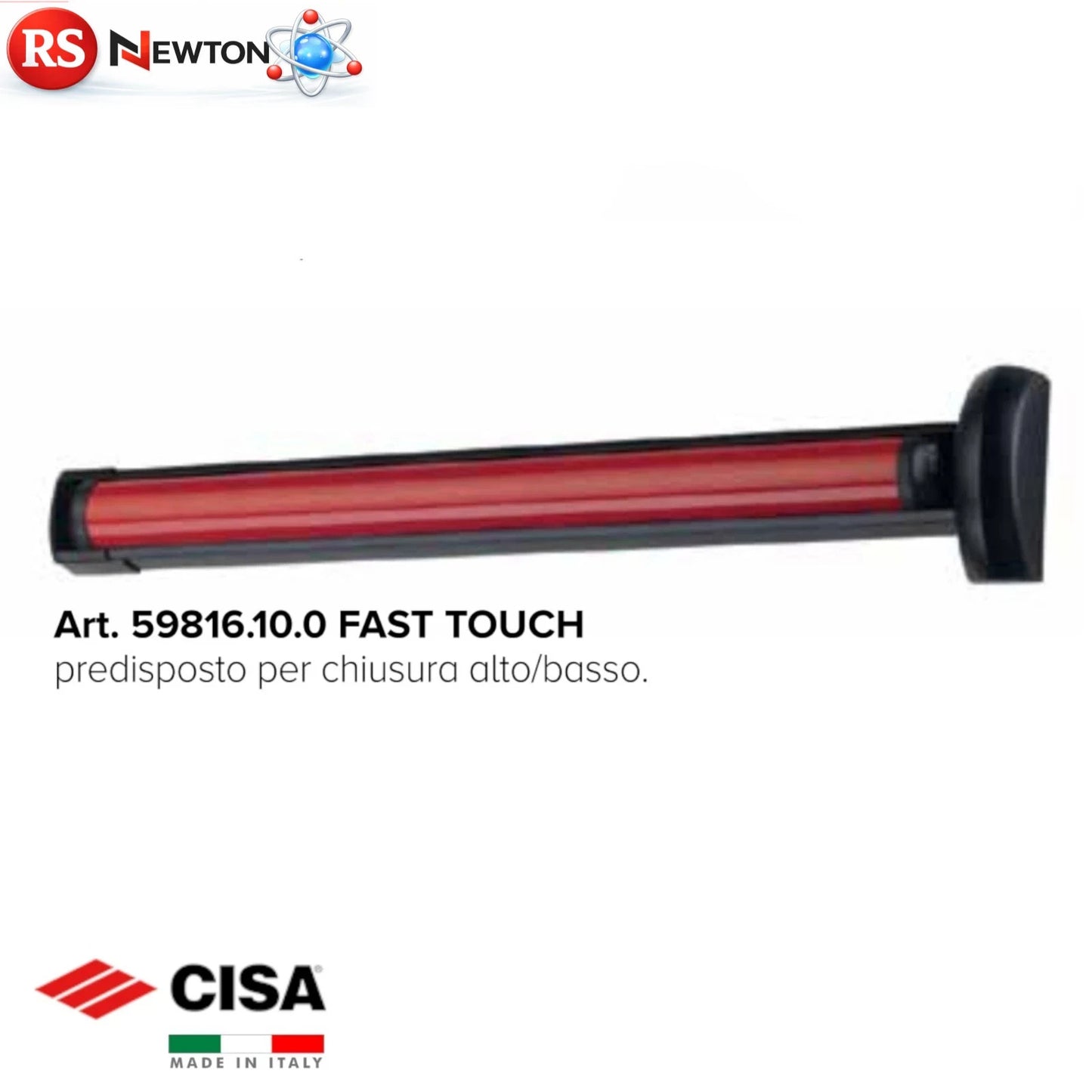 Maniglione Antipanico CISA Barra Rossa FAST Push Touch Porte Sicurezza 120cm G.F