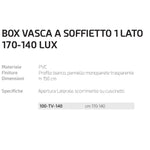 Cabina Parete Box Vasca da Bagno PVC Nicchia Soffietto Reversibile 170-140 D.X