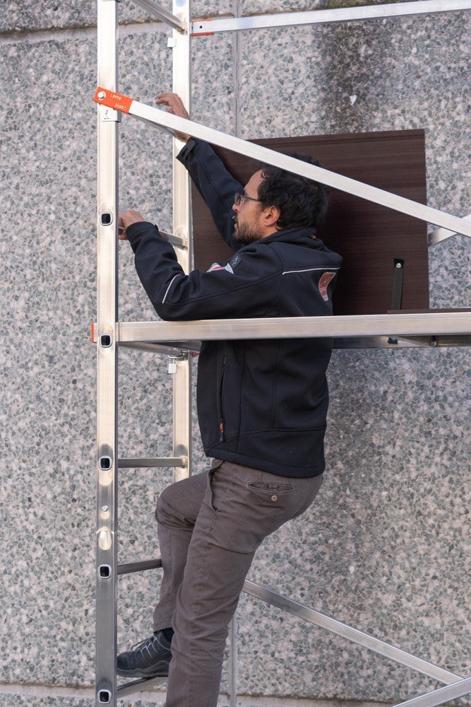 Trabattello Professionale GIERRE H 4M Ponteggio Alluminio con Ruote 150Kg VBS