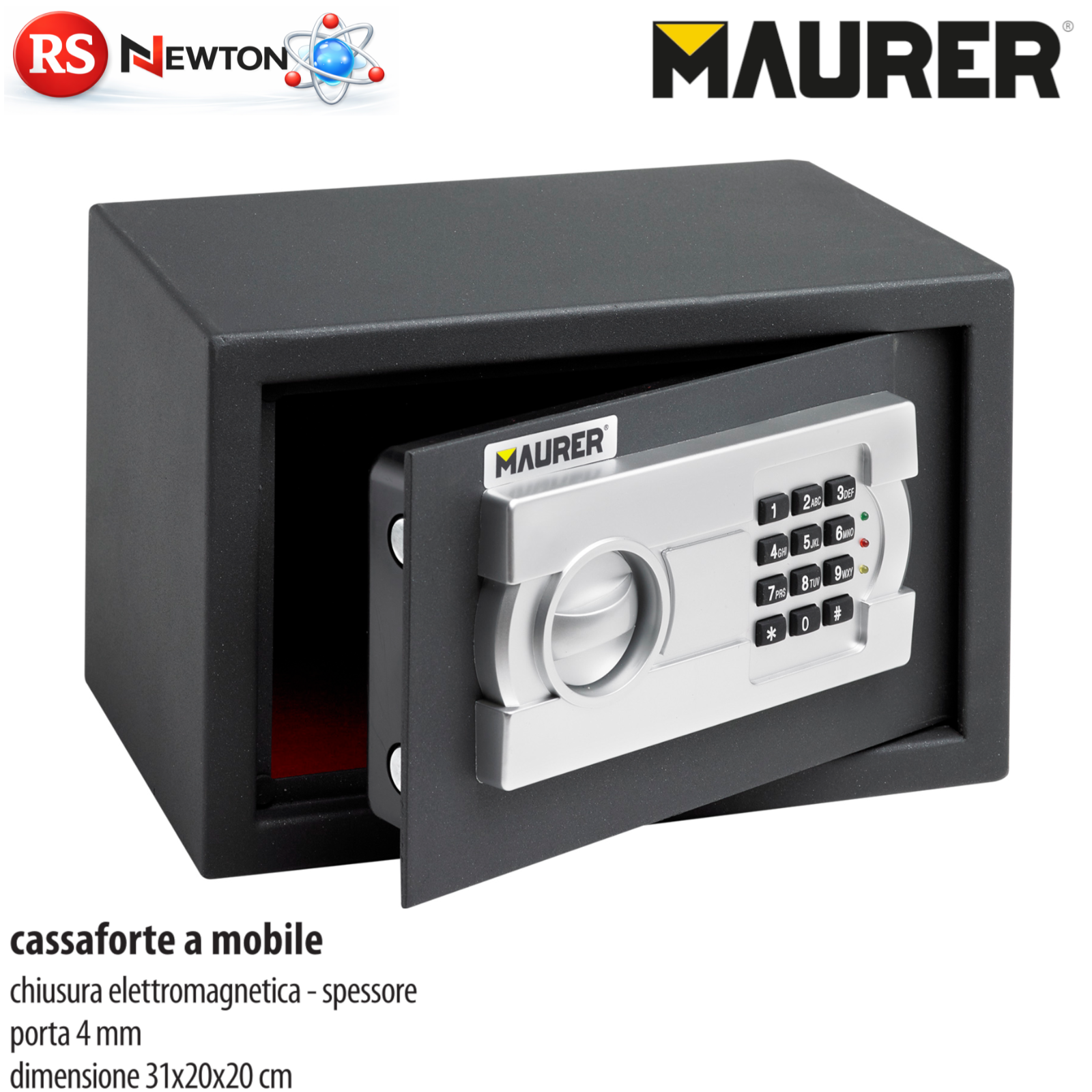 Cassaforte a Mobiletto Elettromagnetica Numerica 31x20x20 BnB Hotel Casa VBS