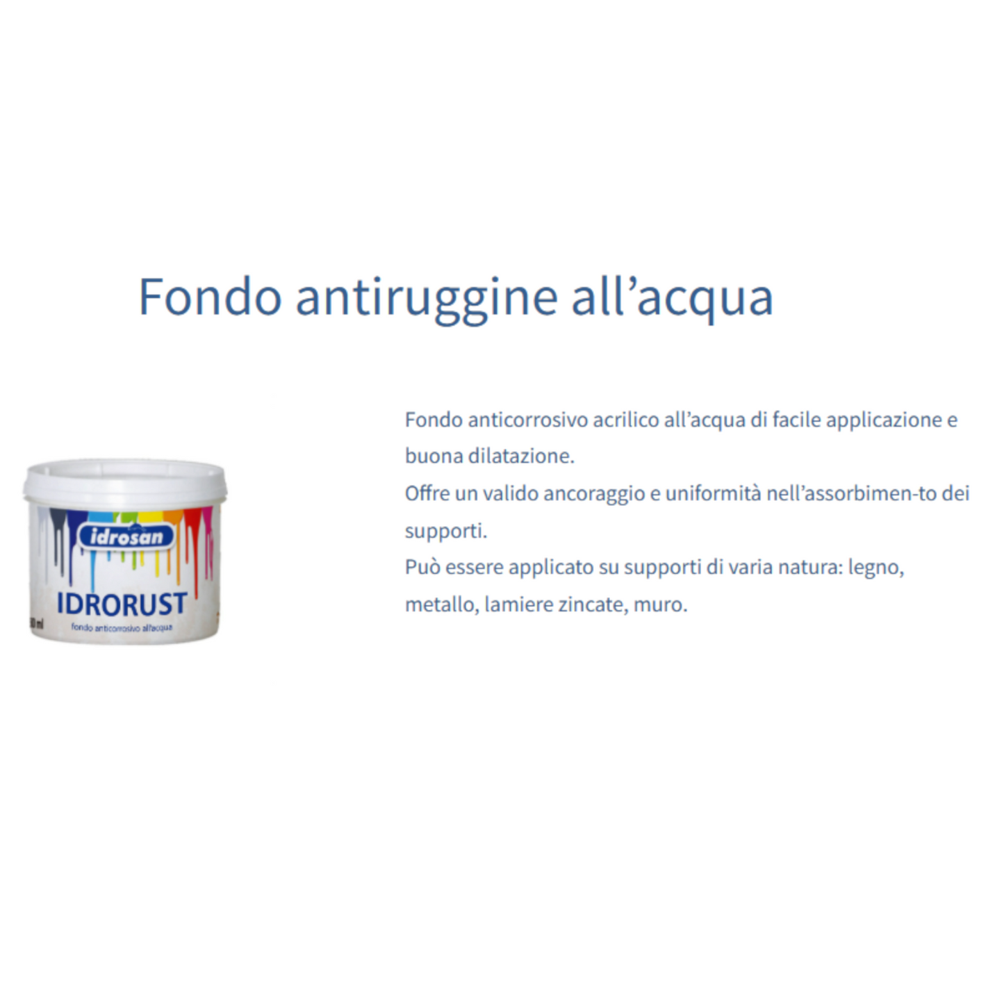 Primer Antiruggine Fondo Anticorrosivo Acrilico Acqua Metallo Legno Zincato I.D