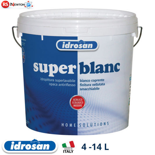 Pittura Super Lavabile Bianco Opaco Antiriflesso Interni S.BLANC Vellutata I.D