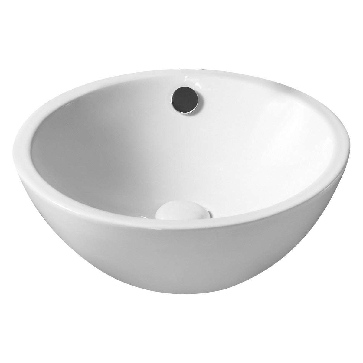 Lavabo Da Appoggio Bagno a Cono 39,5 cm Linpha Ceramica con Troppo Pieno D.X