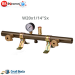 Centralina Gas 2 Bombole con Manometro Valvola Sicurezza Regolatore GPL D.X