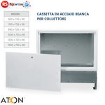 Cassetta Collettori Incasso a Muro ATON Acciaio Zincato Bianca 500-1300 mm D.X