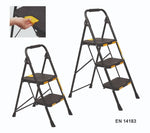 Sgabello A Gradini Acciaio 2 3 4 Gr 150Kg Scala Antiscivolo Pieghevole VBS